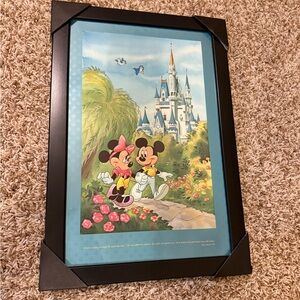 Vintage "Nifty Nineties" Mickey & Minnie Mouse Strolling Through the Park Poster